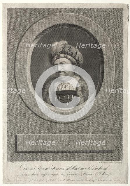 The Persian - Portrait of Franz Wilhelm Kreuchauf, 1869. Creator: Johann Friedrich Bause (German, 1738-1814).
