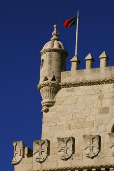 Belém Tower (Tower of Belém), Lisbon, Portugal, 16th century, 2008. Architectural detail. Creator: Unknown.