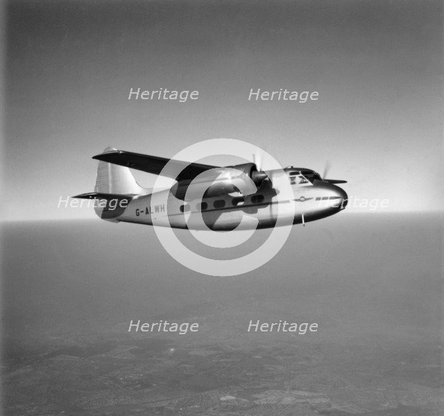 Percival P-50 Prince 2 G-ALWH in flight over Falconwood, Bromley, Kent, 1950. Artist: Unknown.