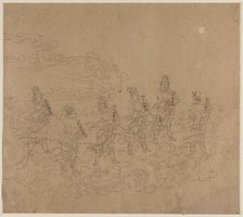 Album of Daoist and Buddhist Themes: Procession of Daoist Deities: Leaf 24, 1200s. Creator: Unknown.