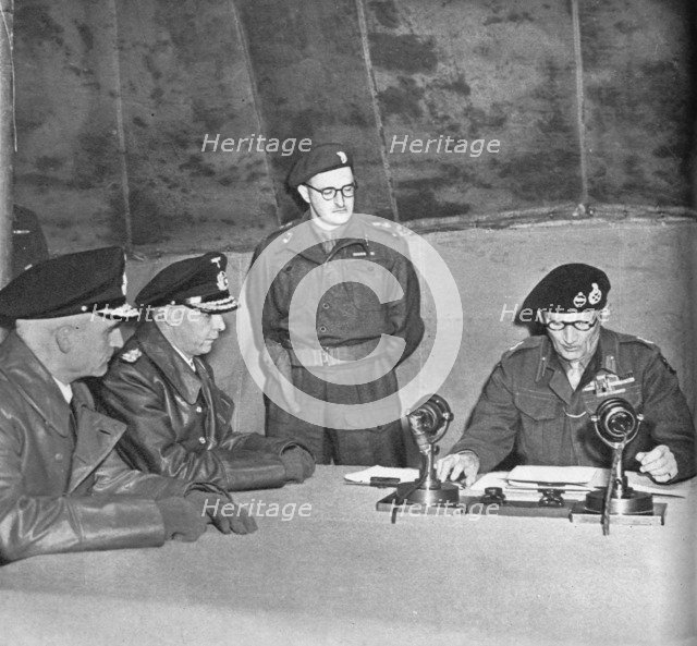 'F.M. Montgomery Receives the German Surrender', 1945 (1955). Artist: Unknown.