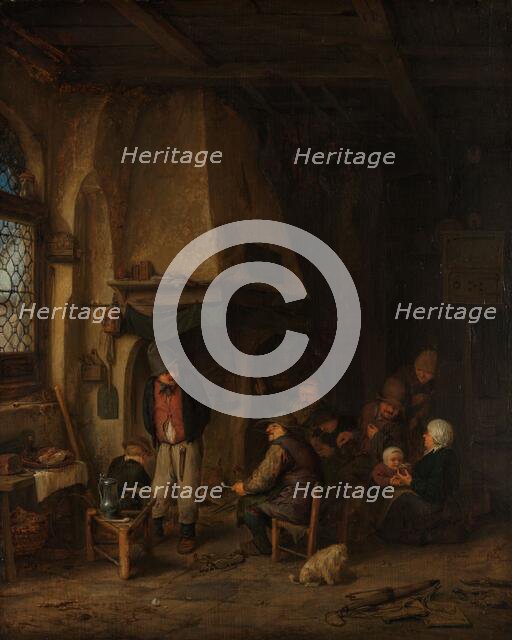 ‘The Skaters’: Peasants in an Interior, c.1656. Creator: Adriaen van Ostade.