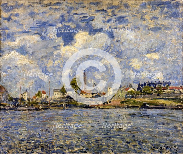 'The Seine at Point du Jour', 1877. Artist: Alfred Sisley