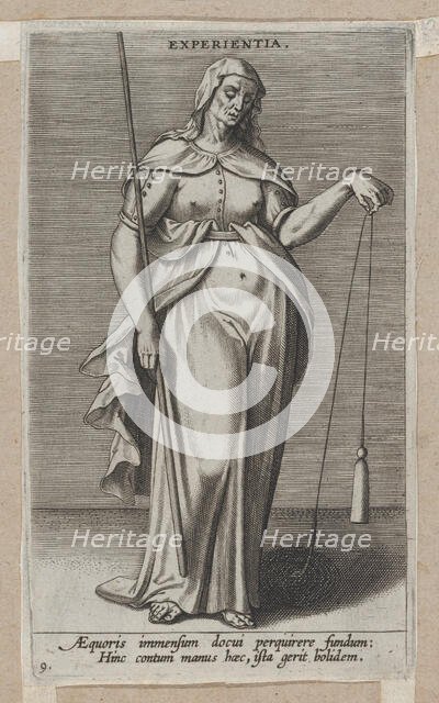 Experientia, from Prosopographia, ca. 1585-90., ca. 1585-90. Creator: Philip Galle.