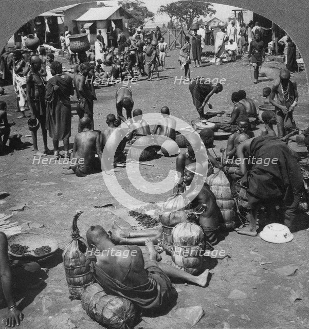 The native market at Port Florence, Lake Victoria, Kenya, c1901-c1903(?). Artist: Keystone View Company
