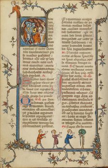 Initial C: The Martyrdom of Saint Thomas Becket; Breviary, about 1320-1325. Creator: Unknown.