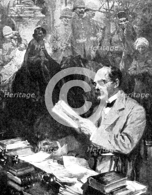 'Rudyard Kipling', 1923.Artist: LEA