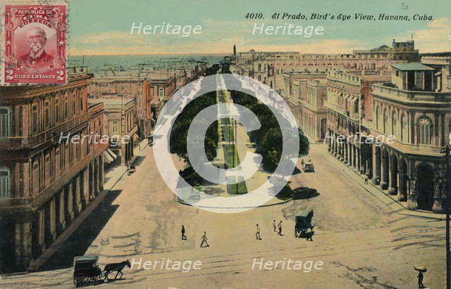 'El Prado, Bird's Eye View, Havana, Cuba', 1911. Artist: Unknown.