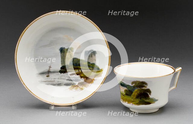 Cup and Saucer, Burslem, c. 1815. Creator: Wedgwood.