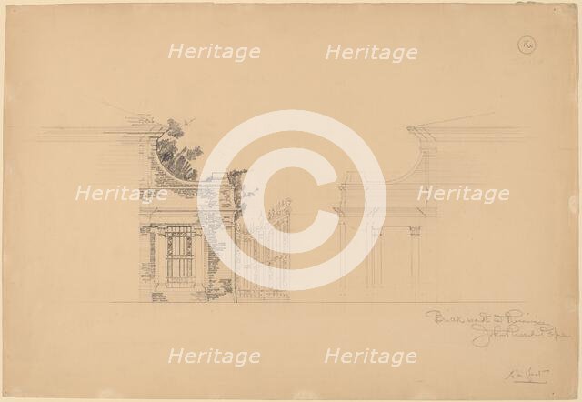 Brickwork in Rimini, c. 1898. Creator: John Russell Pope.