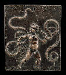 The Infant Hercules Strangling the Serpents, late 15th - early 16th century. Creator: Moderno.