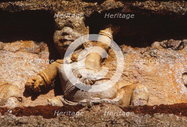Guardian Spirit on Frieze on Outer Wall of the Tivanka Shrine, Polonnaruwa, Sri Lanka, 20th century. Artist: Unknown.