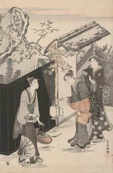 Returning from a Poetry Gathering, Japan, c. 1785/89. Creator: Kubo Shunman.