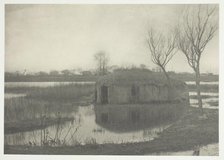 A Reed Boat-House, 1886. Creator: Peter Henry Emerson.