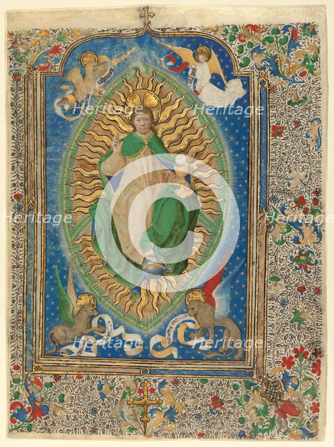 Leaf from a missal, about 1460. Creator: Antoine de Lonhy.