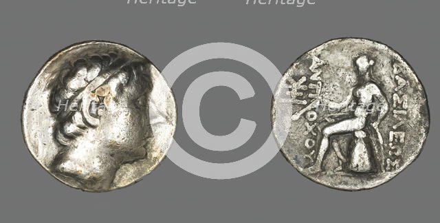 Tetradrachm (Coin) Portraying King Antiochus III The Great, 223-187 BCE. Creator: Unknown.