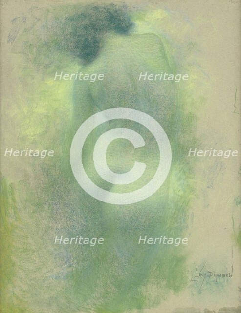 Female back nude torso, c. 1900. Creator: Lévy-Dhurmer, Lucien (1865-1953).