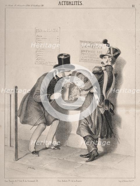 Actualités: LOuverture du second théatre français… Creator: Clémente Pruche (French, 1831-1870).