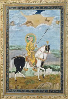 Portrait of Shah Jahan on Horseback, 17th century. Creator: Unknown.