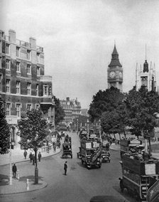 The corner of Tothill and Victoria Streets, looking towards Parliament Square, London, 1926-1927. Artist: Ellis