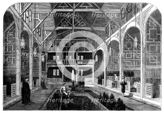 Turkish baths in Jermyn-street: the meshlakh, or cooling-room 1862. Creator: Unknown.