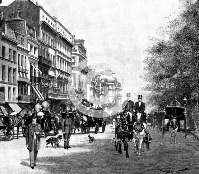 The London Season: Piccadilly, 1895. Creator: P Naumann.