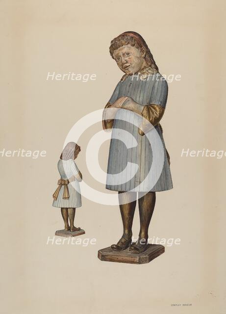 Little Fanny Carved Figure, c. 1938. Creator: Stanley Mazur.