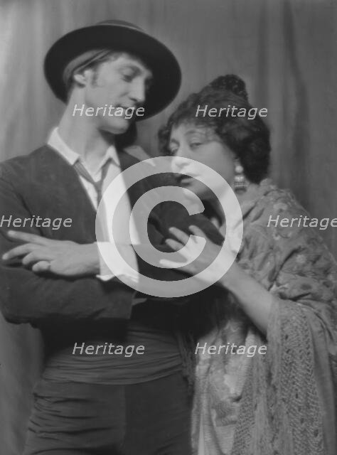 Tellegen, Louis, Mr., and an unidentified woman, in costume, between 1913 and 1934. Creator: Arnold Genthe.