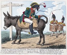 The journey of a modern hero, to the island of Elba, 1814. Artist: Anonymous  