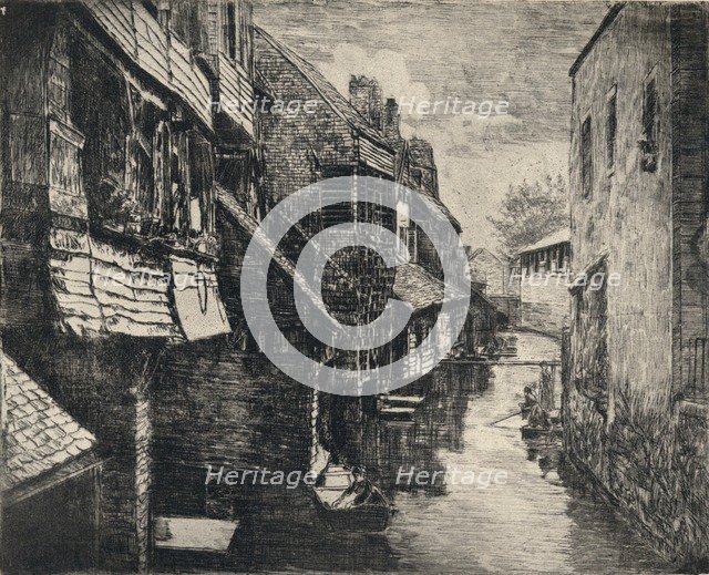 'The River Bievre at Gentilly', 1915. Artist: P Roy.