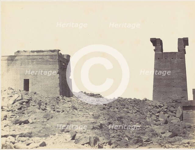 Temple de Dandour en Nubie, 1860s. Creator: Wilhelm Hammerschmidt.