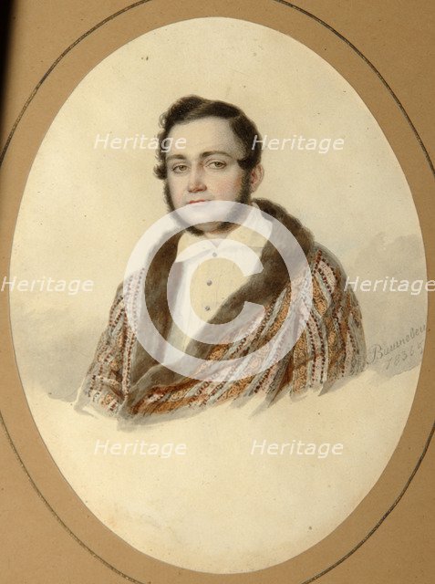 Portrait of Yakov Nikolayevich Kalinovsky (1814-1903), 1836. Artist: Vishnevitsky, Mikhail Prokopyevich (1801-1874)