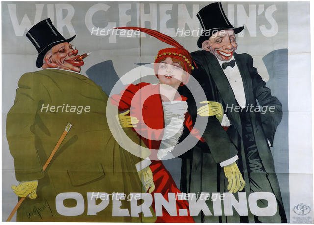 Wir gehen ins Opernkino, c. 1905. Creator: Pollak, Carl Josef (1877-1937).