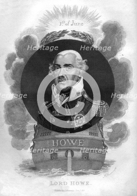Admiral Richard Howe, 1st Earl Howe, (1726-1799), English admiral, 1816.Artist: I Brown
