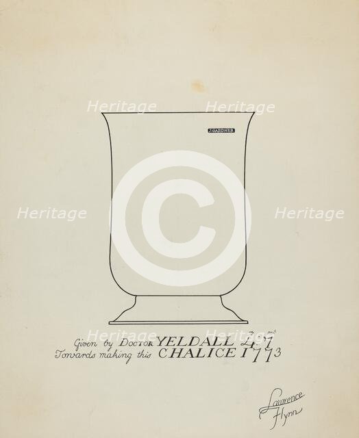 Silver Chalice, c. 1936. Creator: Lawrence Flynn.