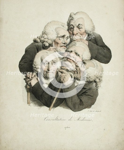 Consultation of Doctors, 1823. Artist: Boilly, Louis-Léopold (1761-1845)