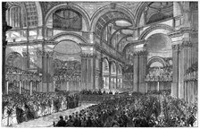Thanksgiving service in St Paul's Cathedral, London, 1900. Artist: Unknown