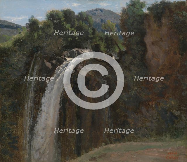 Waterfall at Terni, 1826. Creator: Jean-Baptiste-Camille Corot.