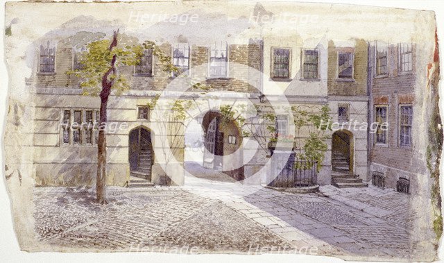 View from the entrance of Staple Inn, London, 1882. Artist: John Crowther