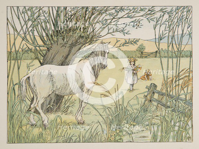 The Old Bus Horse, from Four and Twenty Toilers, pub. 1900 (colour lithograph)