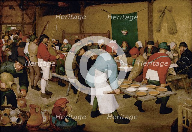 The Peasant Wedding, ca 1568. Artist: Bruegel (Brueghel), Pieter, the Elder (ca 1525-1569)