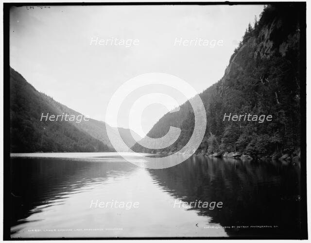 Lower Cascade Lake, Adirondack Mountains, c1902. Creator: William H. Jackson.