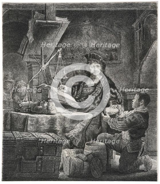 Jan Uytenbogaert, the Goldweigher, 1639. Creator: Rembrandt van Rhijn (1606-1669).