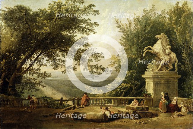 'Terrace Ruin in a Park', c1780.  Artist: Hubert Robert