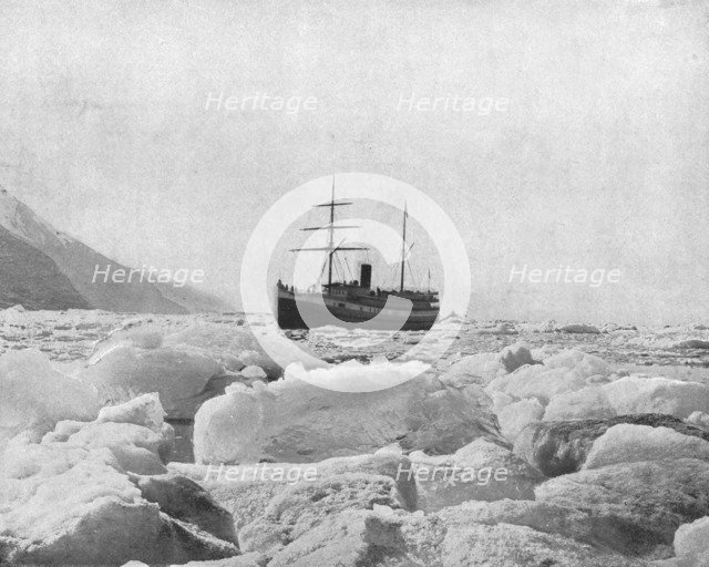 The steamer 'Queen', Glacier Bay, Alaska, USA, c1900.  Creator: Unknown.