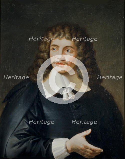 Portrait of the author Moliére (1622-1673), 1700. Creator: Anonymous.