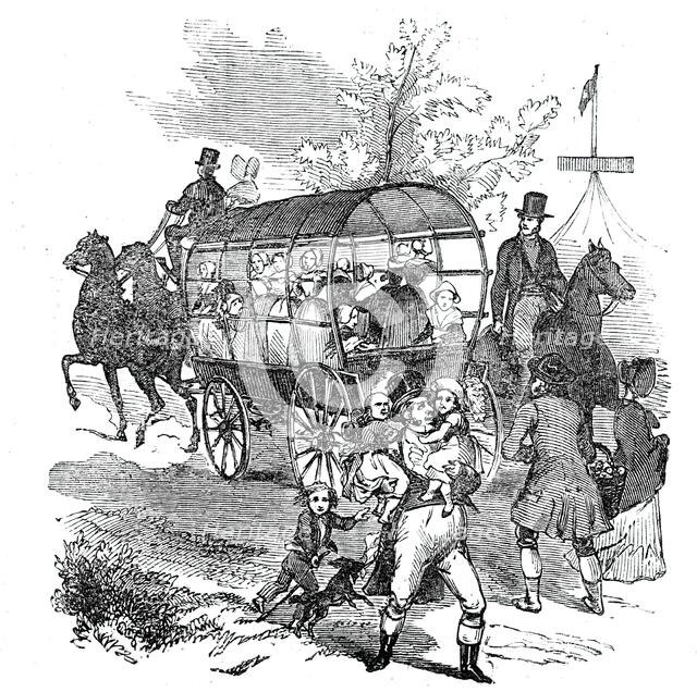The Road - wagons, etc, 1844. Creator: Unknown.