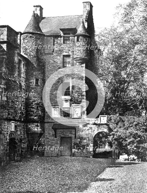 Ferniehirst Castle, Jedburgh, Borders, Scotland, 1924-1926.Artist: Valentine & Sons Ltd