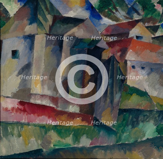 Houses. Artist: Lentulov, Aristarkh Vasilyevich (1882-1943)