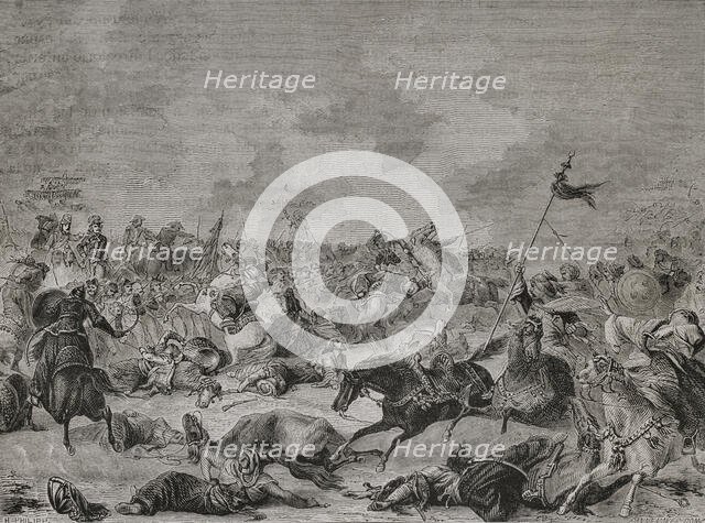 Napoleonic Wars: Battle of Mount Tabor (16 April 1799), 1879. Creator: Adolphe François Pannemaker.